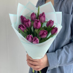 Шар круг фольгированный «8 марта» тюльпаны от интернет-магазина «ДУЙ СЮДА!»в Чите